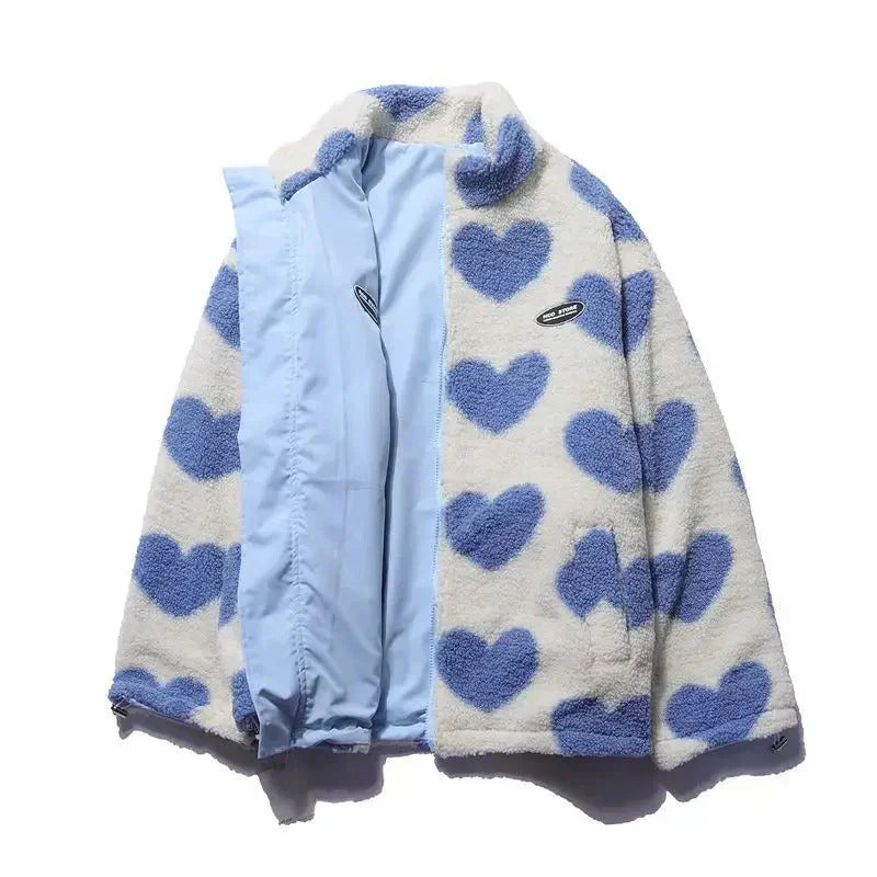 Chaqueta suave reversible con corazón Silamoda